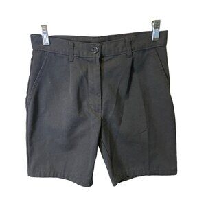 Superior Black Uniform Chino Long Pleated Shorts
